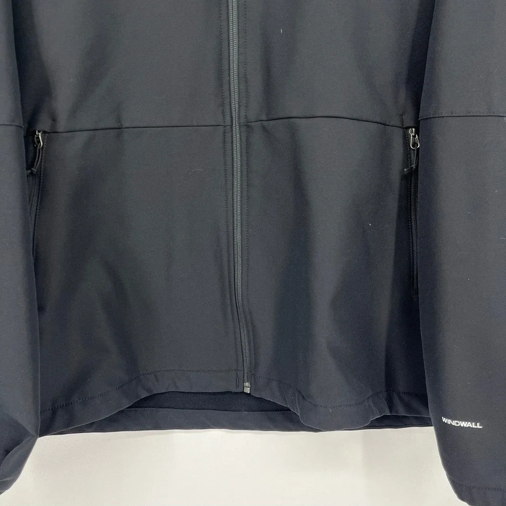The North‎ Face WindWall Softshell Hoodie Jacket Mens XXL Black Full Zip Hooded